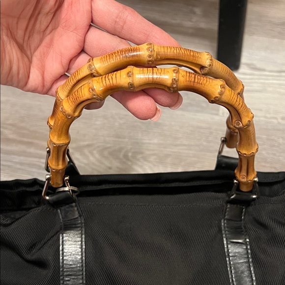 Authentic pre loved Gucci tote nylon with bottom leather - Picture 11 of 14